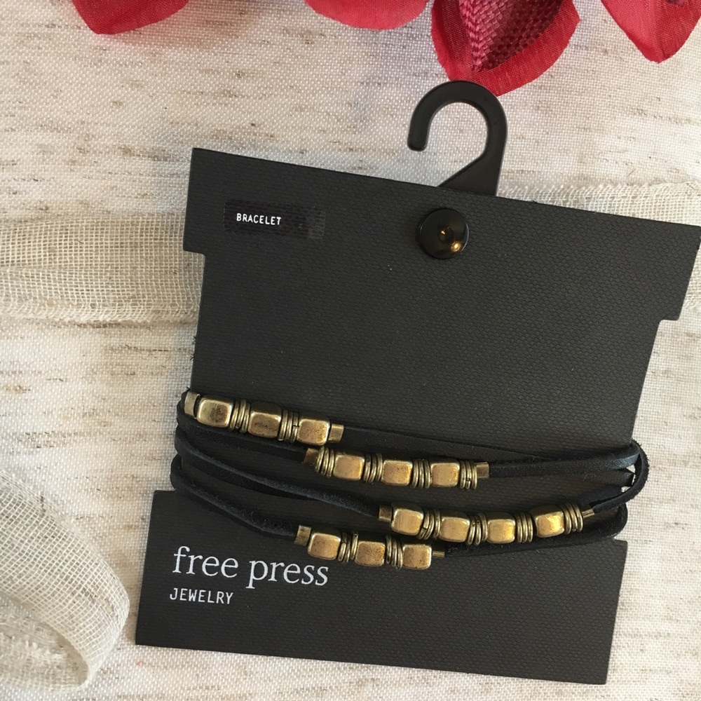 Free Press Suede Beaded Wrap Bracelet